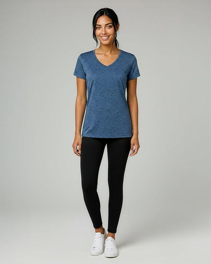 5 Pack Women's Dry Fit V Neck Workout Tops T Shirts Athletic Gym Yoga Tees | Available In Plus Size, Cooling Moisture-Wicking, Short Sleeve, Quick-Dry, Fitness, Stretch, Exercise, Running, Hiking