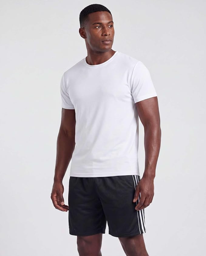 5 Pack Men's Mesh Shorts Athletic Basketball Sports Gym Workout Pockets | Cooling Moisture-Wicking, 9", Long, Quick-Dry, Breathable, Elastic Drawstring Waistband. Running, Exercise, Soccer, Training.