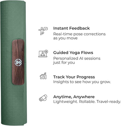 Smart Mat Gen3 - Dark Grey| AI Powered Yoga Mats For Home Workout | Lightweight Yoga Mats of 6mm | Real Time Tracking Exercise Mats For Men & Women