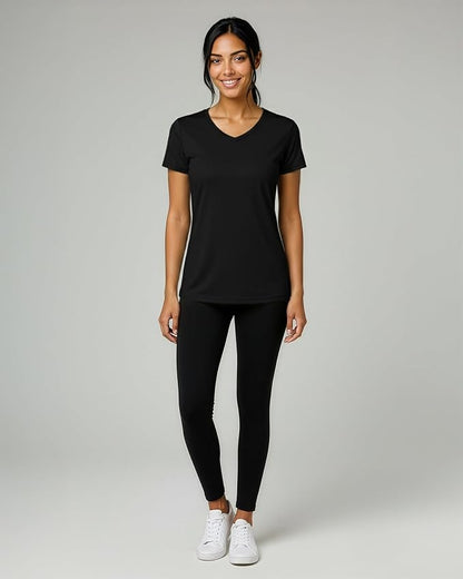 5 Pack Women's Dry Fit V Neck Workout Tops T Shirts Athletic Gym Yoga Tees | Available In Plus Size, Cooling Moisture-Wicking, Short Sleeve, Quick-Dry, Fitness, Stretch, Exercise, Running, Hiking
