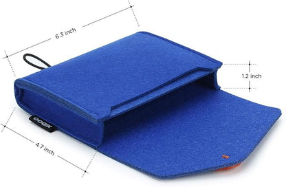 NIDOO Portable Felt Storage Bag, Electronics Accessories Protective Case Pouch for MacBook Power Adapter, Mouse, Cellphone, Cables, SSD, HDD, Power Bank, Portable External Hard Drive, Blue