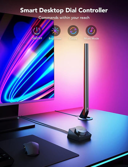 Govee RGBIC Gaming Light Bars H6047 with Smart Controller, Wi-Fi Smart LED | Gaming Lights with Music Modes and 60+ Scene Modes Built, Works with Alexa & Google Assistant, New Year Lights Decor