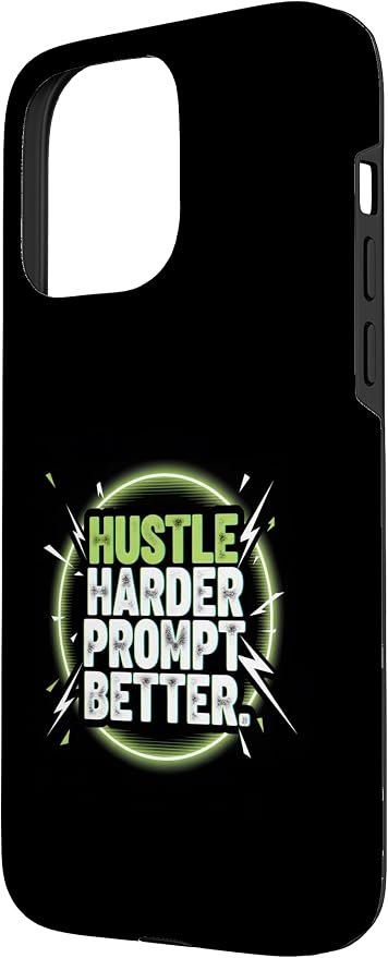 Hustle Harder Prompt Better AI Artificial Intelligence Case for iPhone 15 Pro Max