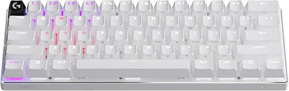 Logitech G PRO X 60% Wireless Gaming Keyboard (Tactile Optical) - White | Ultra compact TKL, for Windows PC, LIGHTSYNC RGB, dual-shot PBT keycaps, GX optical switches