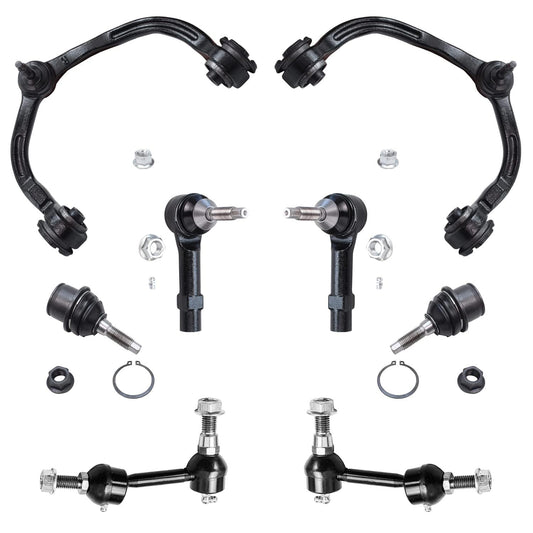 Detroit Axle - Front End 8pc Suspension Kit for Ford Expedition 2004 2005 2006, 2 Upper Control Arms 2 Lower Ball Joints 2 Sway