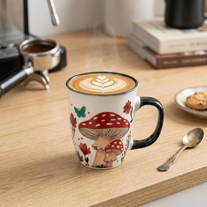 Mushroom Coffee Mug - Heat Changing Tea Mugs for Women Men, 16oz Ceramic Color Changing Cup, Gifts for Mothers Day Christmas