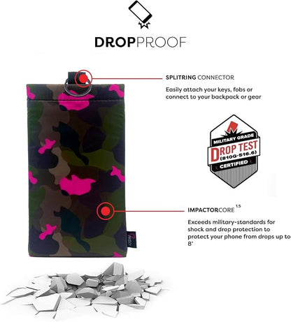 PHOOZY Apollo II Thermal Phone Case with NASA-Derived Technology - Extends Battery Life 4X in Hot or Cold Weather - Military Grade 8-Foot Drop Protection Insulated Pouch - Large Pink Camo