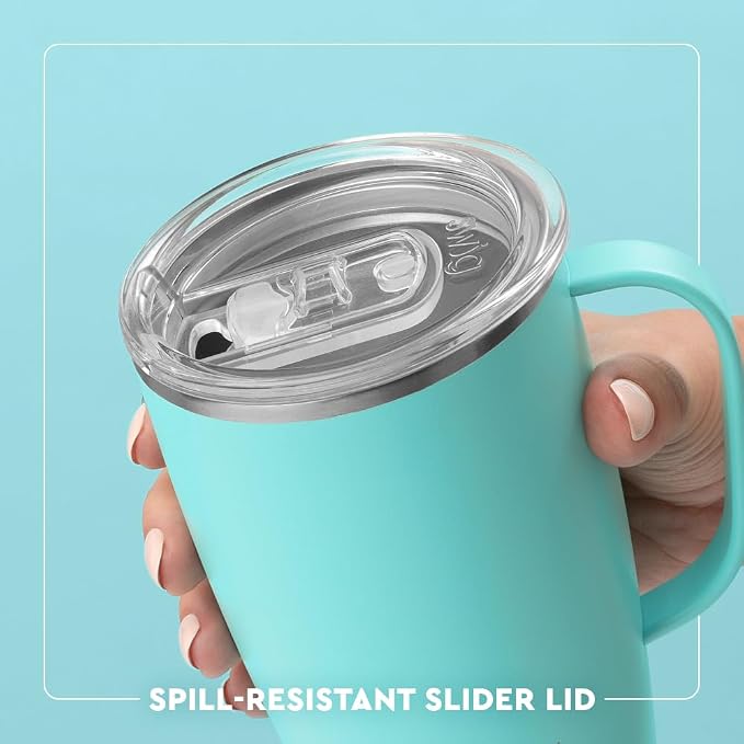 Swig Life 18oz Insulated Travel Mug with Handle & Lid, Disco Cowgirl | Triple Insulated Stainless Steel - Handle & Lid Included - Keeps Coffee Hot or Cold - Cup Holder Friendly