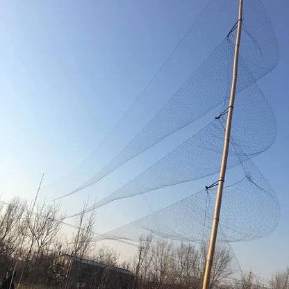 Mist Net Deep Pockets Nylon 110/2D 15mm Mesh Size Bird Netting,Invisible Net,Anti Wind System,Airport Bird Prevention (10x50 ft)