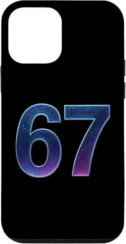 67 Meme Ai Quantum Number 67th Six Seven Tech Digital Future Case for iPhone 12 mini