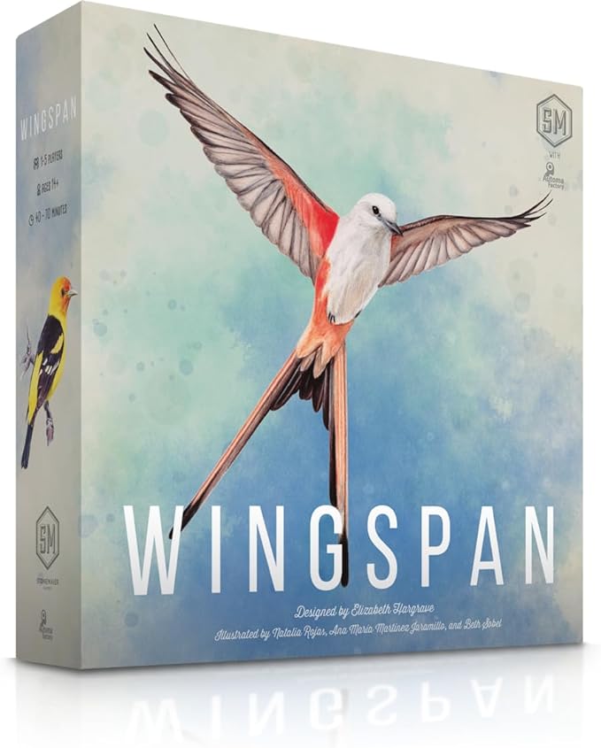Stonemaier Games: Wingspan (Base Game) by Elizabeth Hargrave | A Relaxing, Award-Winning Strategy Board Game About Collecting Birds for Adults and Family | 1-5 Players, 70 Mins