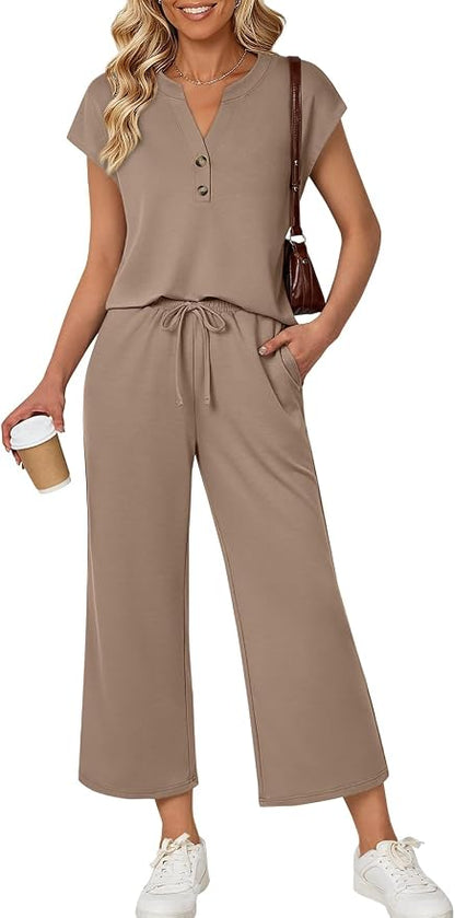 LILLUSORY Two Piece Lounge Sets for Women Vacation Beach Travel Airport Fall Outfits Casual Cruise Fashion 2026
