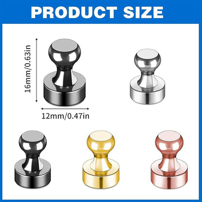LOVIMAG Fridge Magnets 25Pcs for Refrigerator Whiteboard, Colorful | Small Strong Neodymium Metal Cute Push Pin for Classroom, Kitchen, Accessories Decorative, Office, Calendar