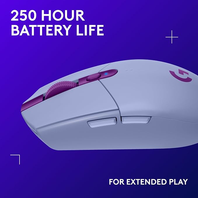 Logitech G305 Lightspeed Wireless Gaming Mouse + G733 Lightspeed Wireless Gaming Headset Bundle - Lilac