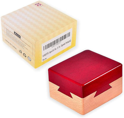 DC-BEAUTIFUL Impossible Dovetail Box Mini 3D Brain Teaser Wooden Magic Drawers Gift Jewelery Box Puzzle Toy for Adults