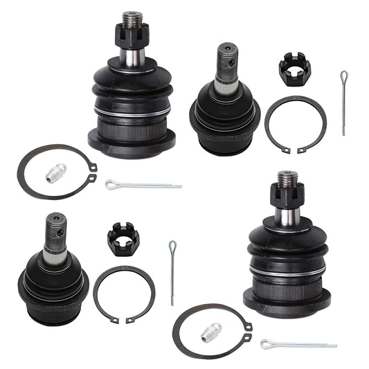 Detroit Axle - Front 4pc Ball Joints for 08-22 Toyota Sequoia, 07-21 Tundra, 4 Lower & Upper Ball Joints 2007 2008 2009 2010 201