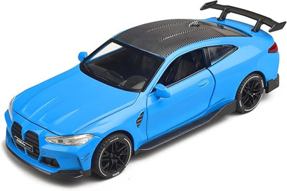 Toy Cars 1:32 Diecast Model Cars, with Light, Sound and Pull-Back Function, Zinc Alloy Car Models for Kids Who Love Automotive Mechanics & Collecting Exotic Sports Cars (Blue)