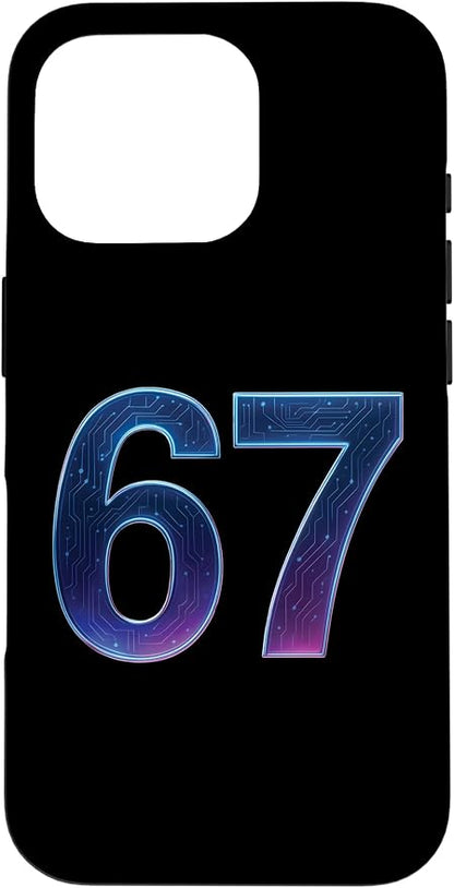 67 Meme Ai Quantum Number 67th Six Seven Tech Digital Future Case for iPhone 16 Pro