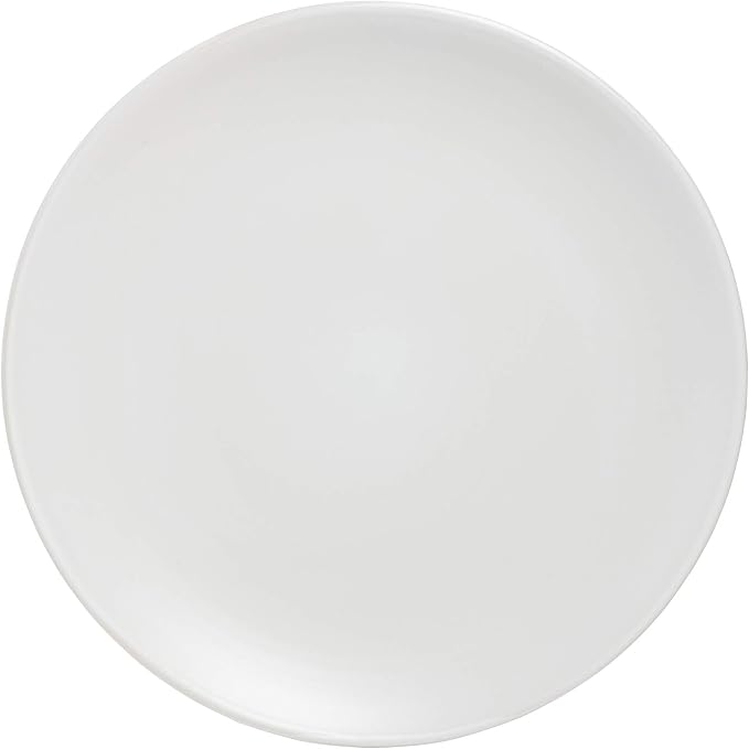 10 Strawberry Street Wazee Matte 8.25" Coupe Salad Plate, Set of 6, White
