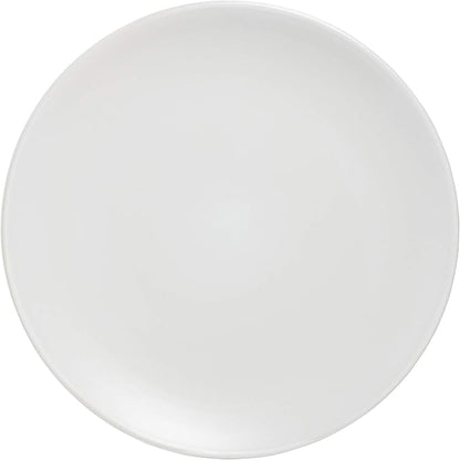 10 Strawberry Street Wazee Matte 8.25" Coupe Salad Plate, Set of 6, White