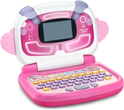 LeapFrog ABC and 123 Laptop for Preschoolers Ages 3-7 Years, Pink
