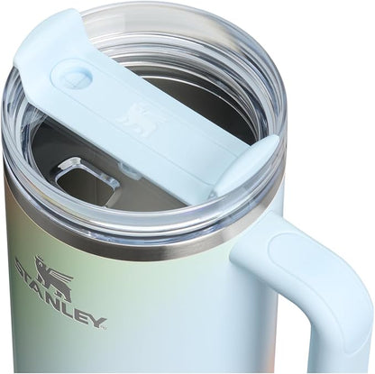 STANLEY Quencher H2.0 Flow State Tumbler, 40 oz, Sunrise Spiral | Handle and Straw | 3-Position Lid | Cup Holder Compatible for Travel | Insulated Stainless Steel Cup | BPA-Free