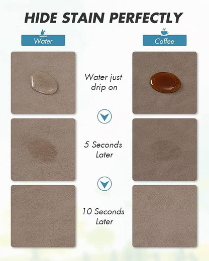 AMOAMI Coffee Mat - Hide Stain Rubber Backed Absorbent Dish Drying Mat for Kitchen Counter - Brown, 12"x19"