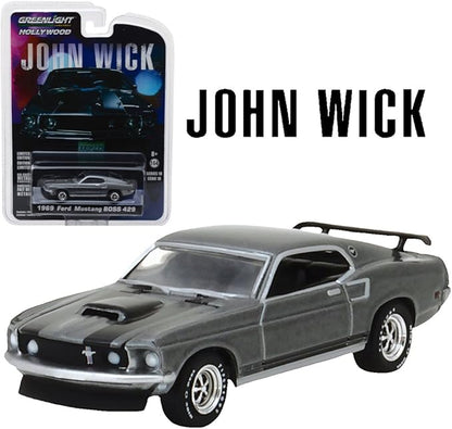 Greenlight 1/64 Hollywood Series 18 John Wick Movie (2014) 1969 Ford Mustang Boss 429 Die Cast Vehicle