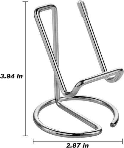 ROPOSY Cell Phone Stand for Desk, Cute Metal Silver Cell Phone Stand Holder Desk Accessories, Compatible with All Mobile Phones, iPhone, iPad