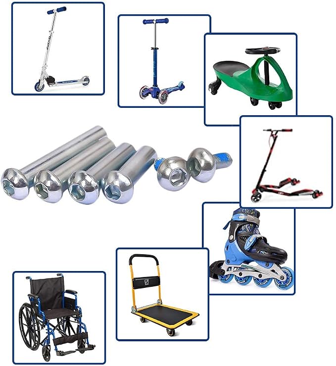 M8 Screws for 2-3-4-Wheel Kid Scoote Replacement Micro Mini Foldable Kick Scooter Kids Scooters Axles Repair (95)