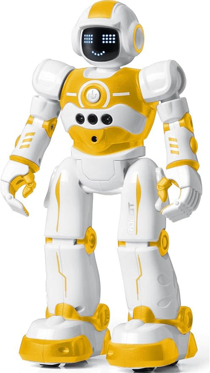 Robot Toys for Kids,Programmable Remote Control Smart Walking Dancing Robot Toy with Gesture & Sensing for Age 4 5 6 7 8 9 10 Year Old Boys Girls for Birthday Present,Yellow