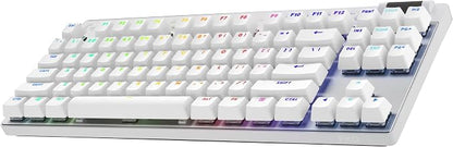 Logitech G PRO X TKL Lightspeed Wireless Gaming Keyboard (Tactile) - White | Lightspeed wireless, Ultra-Portable Tenkeyless Design, LIGHTSYNC RGB, PBT keycaps, Tactile Switches
