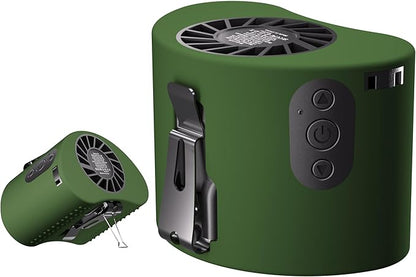 AddAcc Portable Waist Fan, 10000mAh Battery Operated, Rechargeable Clip On Belt, 10 Speed, 12000RPM Strong Airflow, Max 24H Working Time, Personal Shirt fan for Outdoor Work Jobsite Farms