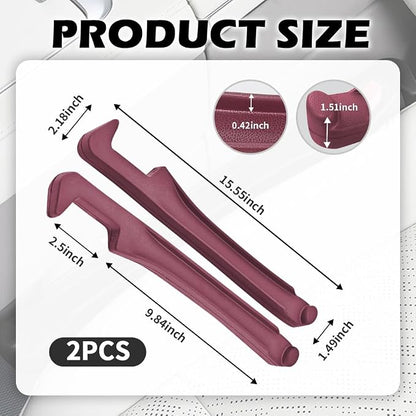 2PCS Car Seat Gap Filler Organizer,3 in 1 Car Seat Side Gap Filler with Hook for Avoiding Dropped Items,Universal No Drop Seats Guard for Filling Gaps 1.37-1.49 Inch Wide (Red)