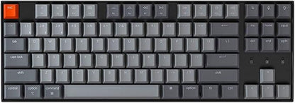 Keychron K8 Tenkeyless Wireless Mechanical Keyboard for Mac, RGB Backlight, Bluetooth, Multitasking, Type-C Wired Gaming Keyboard for Windows with Gateron G Pro Brown Switch
