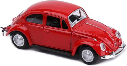 Berry President 1967 Classic Beetle Bug Vintage 1/32 Scale Diecast Metal Pull Back Car Model Toy for Gift/Kids (RED)