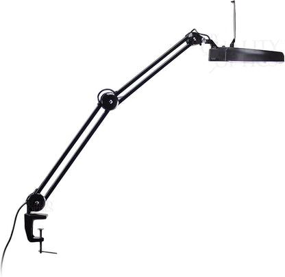 Quality Optics® Professional Series Illuminated Workstation Swing Arm Magnifier White 3LED Diopter