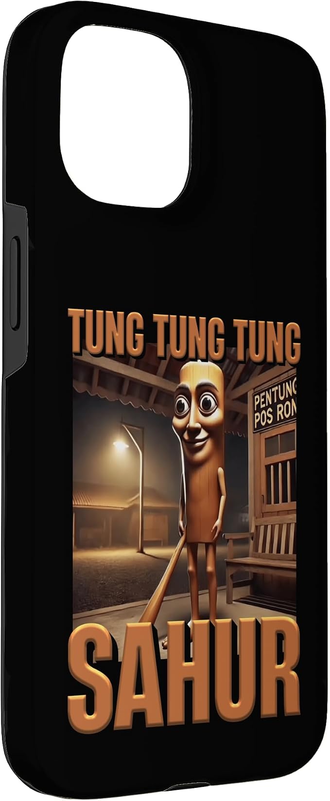 Internet Hilarious Meme AI Character Tung Tung Tung Sahur Case for iPhone 15