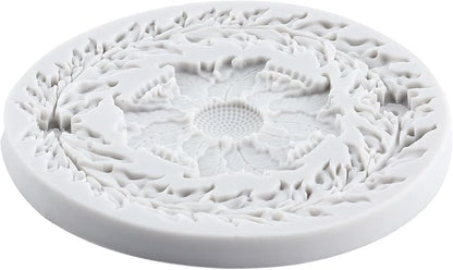 Baroque Style Polymer Clay Mold Baroque Relief Flower Silicone Molds Embossed Flower Mold for DIY Craft Epoxy Resin Casting Polymer Clay Tools Crafts Air Dry Jewelry Making
