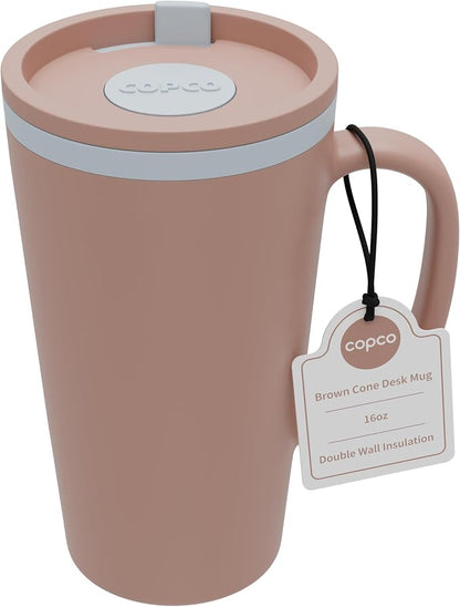 Copco Cone Desk Mug 16 Oz - Purple/Brown, Set of 2