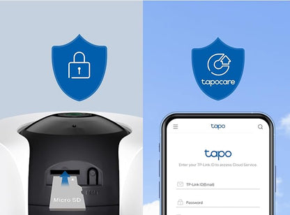 TP-Link Tapo 2K QHD Pan/Tilt Wi-Fi Camera | Apple HomeKit | Physical Privacy Mode | Color Night Vision | Motion Tracking | 2-Way Audio | Local/Cloud Storage | Works w/Alexa&Google Home | (Tapo C225)