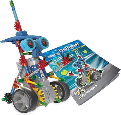 Science4you Deltabot Robot Toy Kit for Kids Age 8-12 - STEM 117 Pieces Robotics Kit, Build Your Own Robot Toy for Kids Age 8+, Educational Science Kits DIY Building Toys, Gift for Boys and Girls