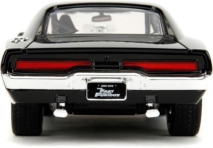 Jada Fast & Furious Dom’s 1970 Dodge Charger Diecast Model – 1:24 Scale Durable Die Cast Car – Includes Dom Figure – Perfect for Collectors and Kids