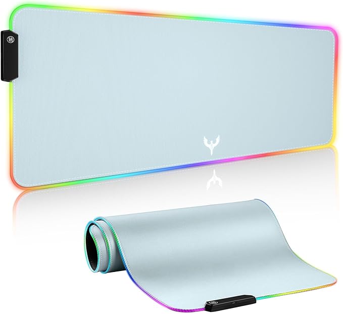 BladeHawks Extra Large RGB Gaming Mouse Pad-14 Light Modes, Extended Soft LED Mouse Pad, Anti-Slip Rubber Base, Computer Keyboard Mousepad Mat (31.5 x 12 Inch)