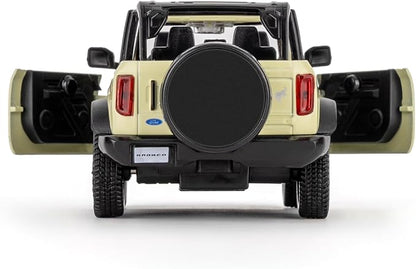 Ford Bronco Badlands 2dr Car Model, 1:36 Diecast Ford Toy Cars, Collectible Pull Back Car Gift for Kids Boys Girls(Off White)
