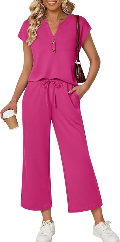 LILLUSORY Two Piece Lounge Sets for Women Vacation Beach Travel Airport Fall Outfits Casual Cruise Fashion 2026