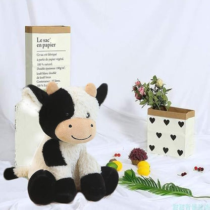 9" Cow Stuffed Animals Soft Cuddly Cow Plush Stuffed Animal Toy for Kids