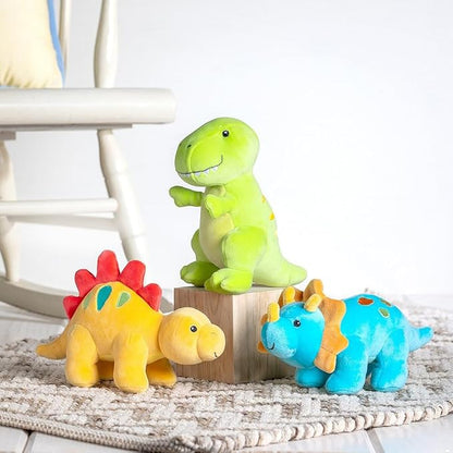 Mary Meyer Stuffed Animal Smootheez Pillow-Soft Toy, 7-Inches, Spikes Yellow Dinosaur