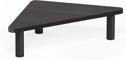 Furinno Turn-N-Tube Monitor Stand Riser, 19.6" Wide Triangle Corner Monitor Riser, Laptop Stand for Desk, Office Desk Accessories, Desktop Organizers and Accessories, Toolless Assembly, Espresso