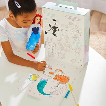 Disney Store Official Ariel Story Doll - 11 Inches - Includes Coloring Book and Additional Dress, Princess Doll in Classic Outfit, Disney Princess Toys